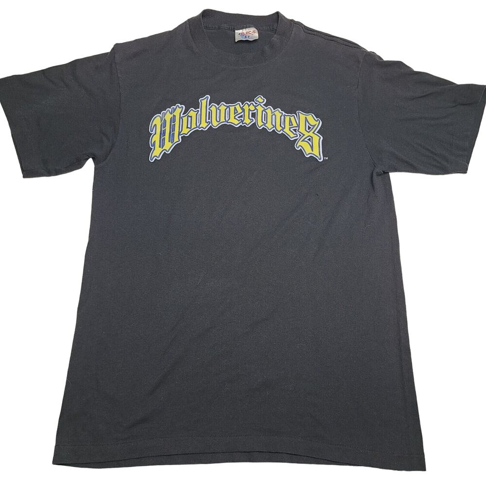 Vintage Tee Jays Michigan Wolverines Graphic T-Shirt Women's LARGE Single Stitch